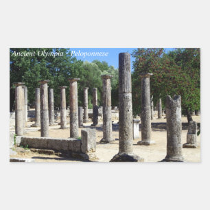 Alte Olympia - Peloponnes Rechteckiger Aufkleber