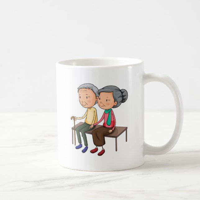 Alte Paare Kaffeetasse (Rechts)
