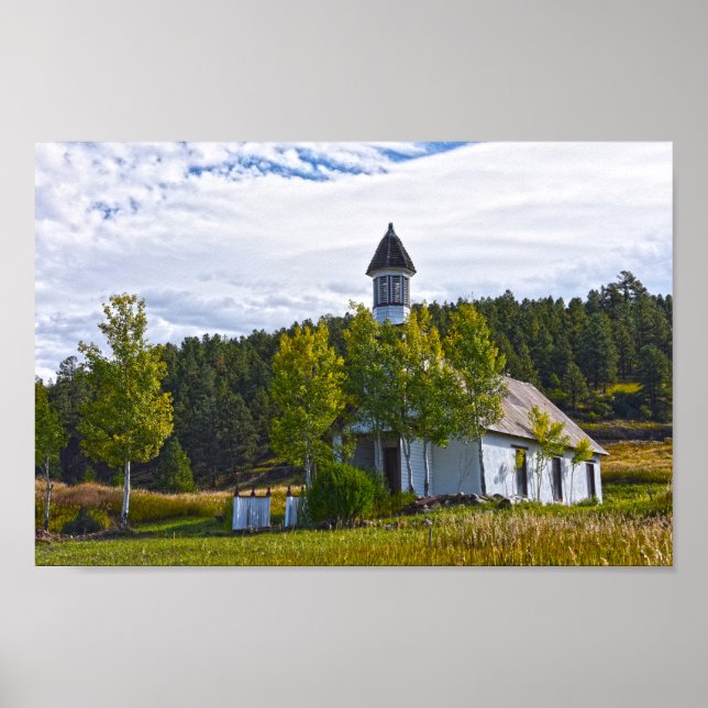 Alte Pagosa Springs Kirche, Colorado Poster (Vorne)