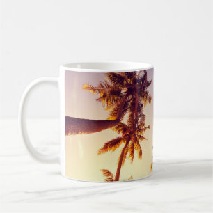 Alte Palmen Blaue Himmel Kaffeetasse