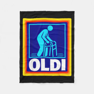 Alte Parodie lustige retro Alter Humor Grafik Vate Fleecedecke