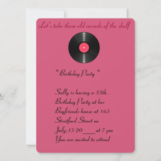 Alte Platten zum Geburtstag. Einladung