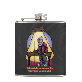 Alte Poolspieler Flachmann