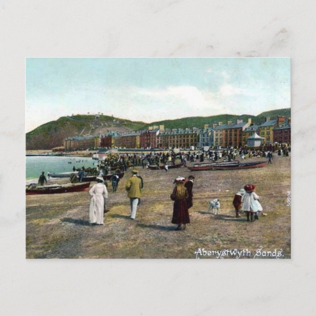 Alte Postkarte - Aberystwyth Sands (Vorderseite)