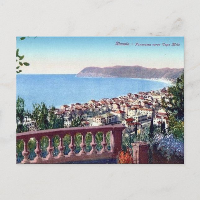 Alte Postkarte - Alassio, Ligurien, Italien (Vorderseite)