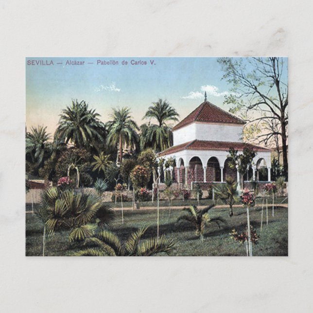Alte Postkarte - Alcazar, Sevilla, Spanien (Vorderseite)