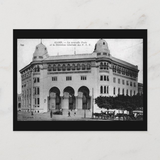 Alte Postkarte - Algier - Neue Post (Vorderseite)