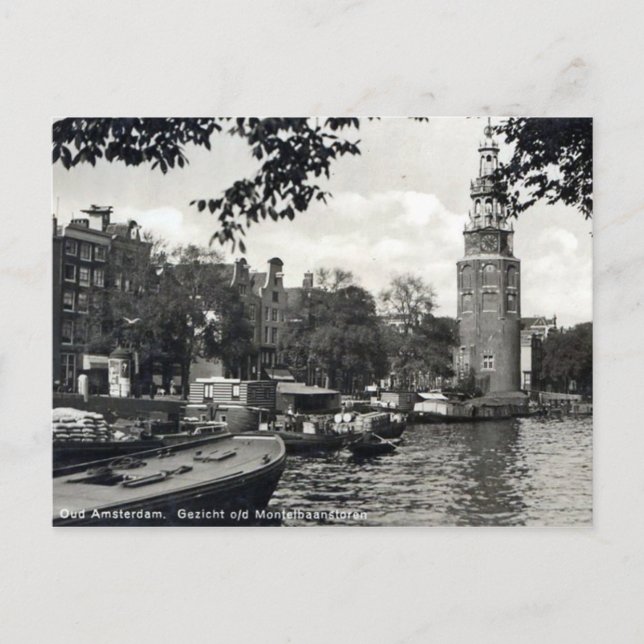 Alte Postkarte, Amsterdam Postkarte (Vorderseite)