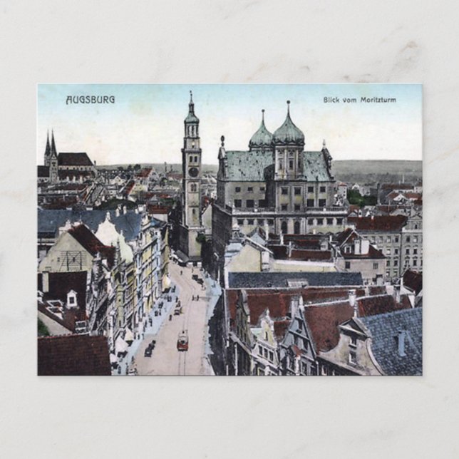Alte Postkarte - Augsburg, Deutschland (Vorderseite)
