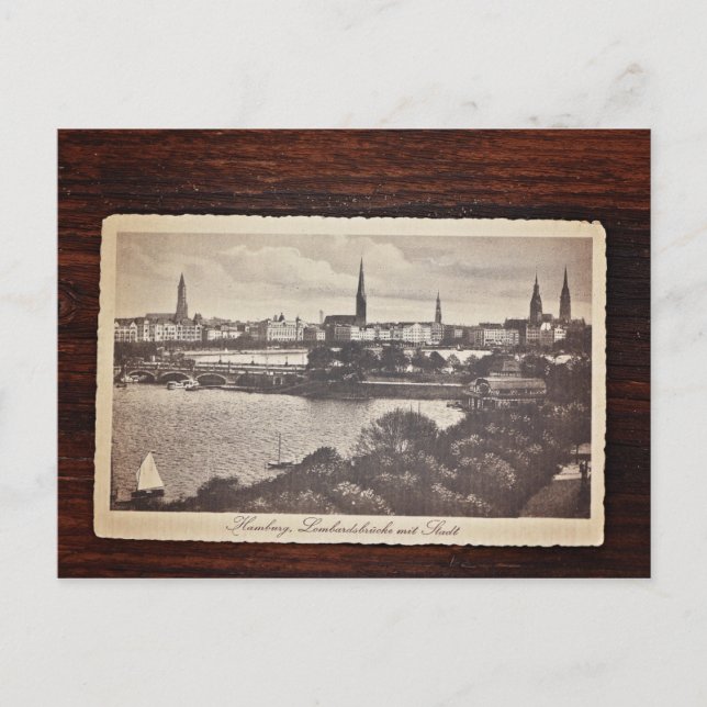 Alte Postkarte aus Hamburg, Deutschland (Vorderseite)