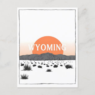Alte Postkarte aus Wyoming