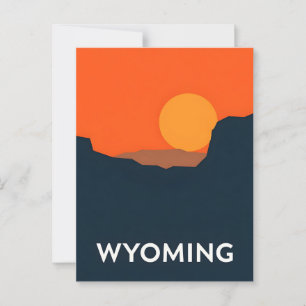 Alte Postkarte aus Wyoming