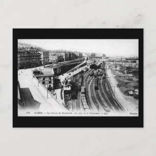 Alte Postkarte - Bahnhof Algier