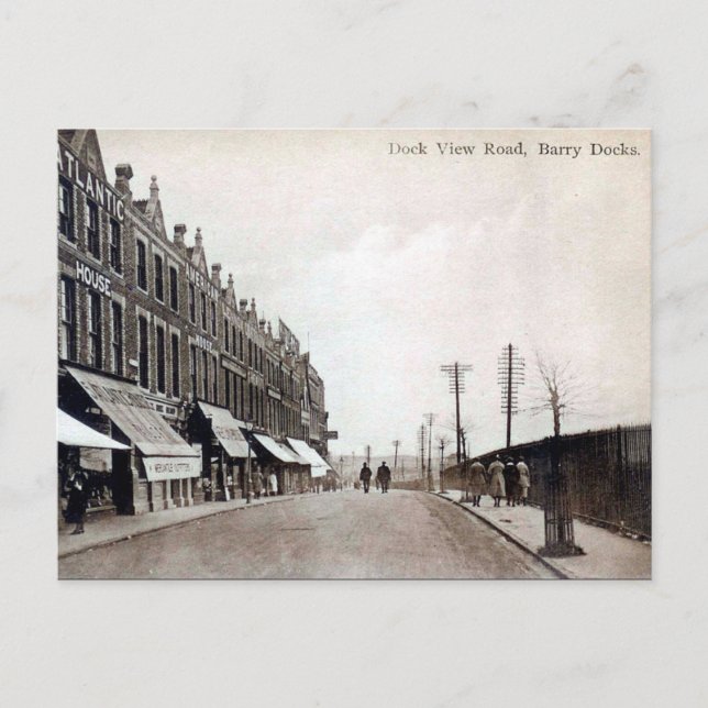 Alte Postkarte - Barry Docks, Wales (Vorderseite)