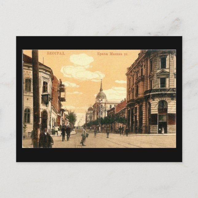 Alte Postkarte, Belgrad, Krala Milana Street Postkarte (Vorderseite)