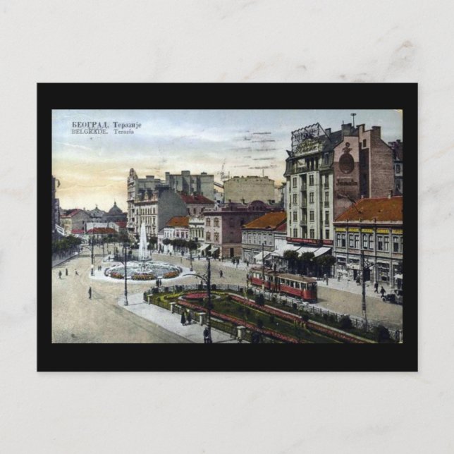 Alte Postkarte - Belgrad, Terazije 1934 (Vorderseite)