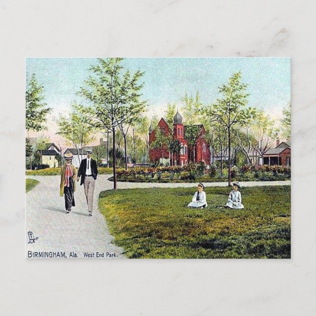 Alte Postkarte - Birmingham, Alabama (Vorderseite)