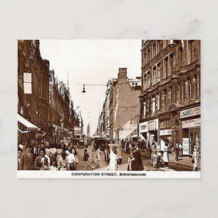 Alte Postkarte, Birmingham, Corporation St c1950 Postkarte