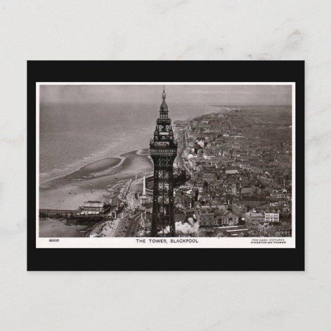 Alte Postkarte, Blackpool Tower Postkarte (Vorderseite)