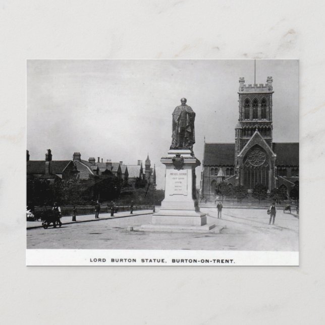 Alte Postkarte - Burton-on-Trent, Staffordshire (Vorderseite)