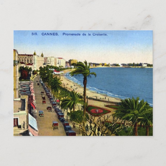 Alte Postkarte - Cannes, La Croisette (Vorderseite)