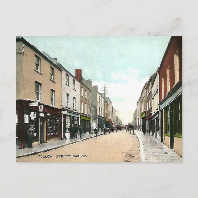 Alte Postkarte - Carlow, Irland (Vorderseite)