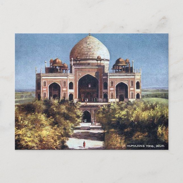 Alte Postkarte - Delhi, Indien (Vorderseite)