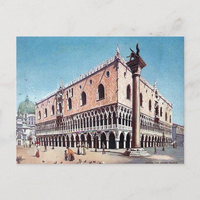 Alte Postkarte - Doge's Palace, Venedig (Vorderseite)
