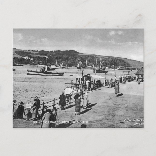 Alte Postkarte - Falmouth, Cornwall (Vorderseite)