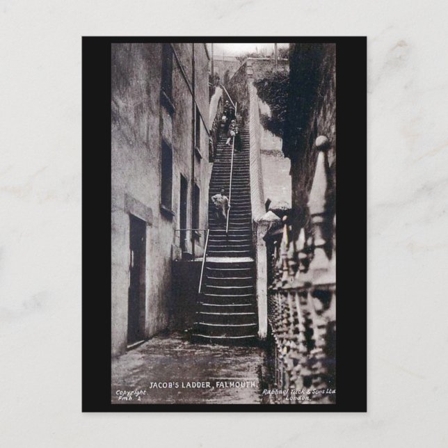 Alte Postkarte - Falmouth, Cornwall (Vorderseite)