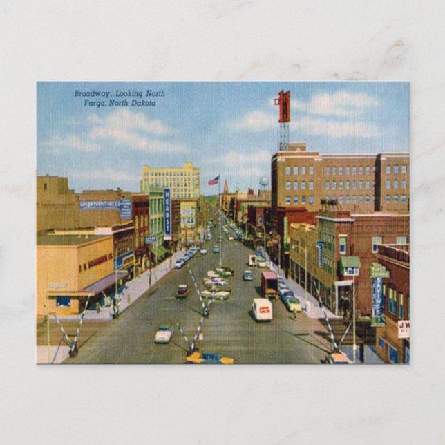 Alte Postkarte - Fargo, North Dakota (Vorderseite)
