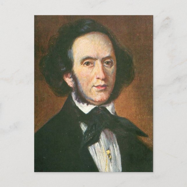 Alte Postkarte - Felix Mendelssohn (Vorderseite)