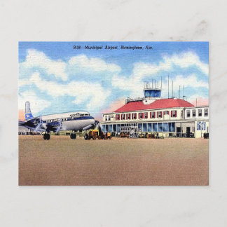 Alte Postkarte - Flughafen, Birmingham, Alabama