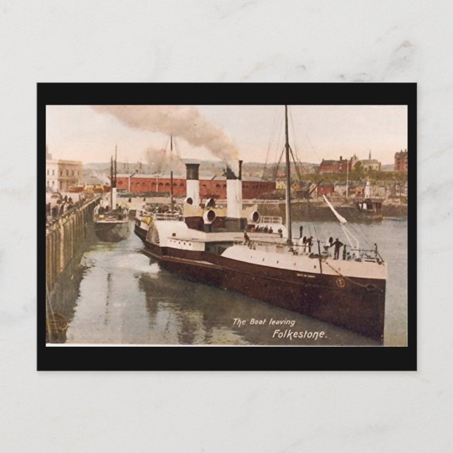 Alte Postkarte - Folkestone, Kent (Vorderseite)