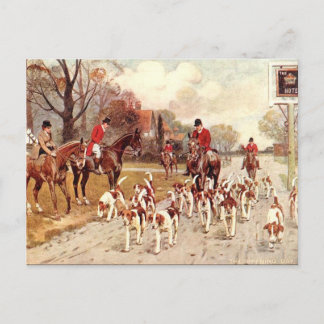 Alte Postkarte - Foxenjagd
