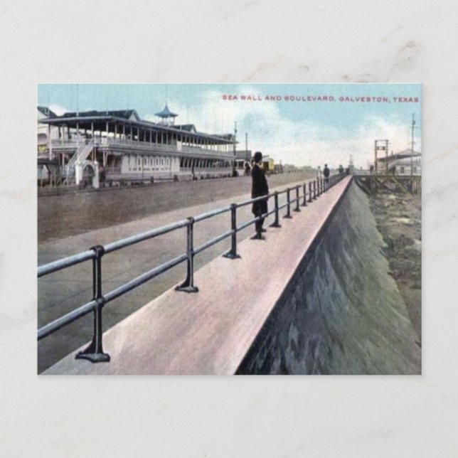 Alte Postkarte - Galveston, Texas (Vorderseite)