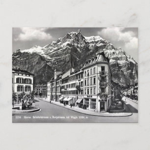 Alte Postkarte - Glarus, Schweiz