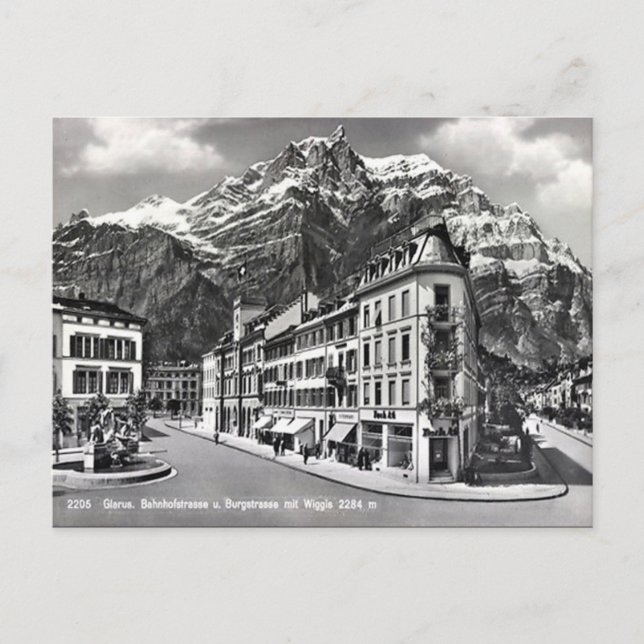 Alte Postkarte - Glarus, Schweiz (Vorderseite)