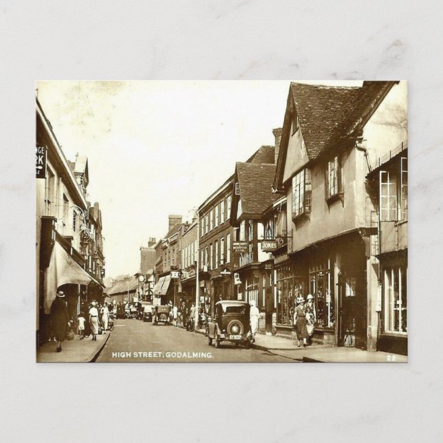 Alte Postkarte - Godalming, Surrey (Vorderseite)