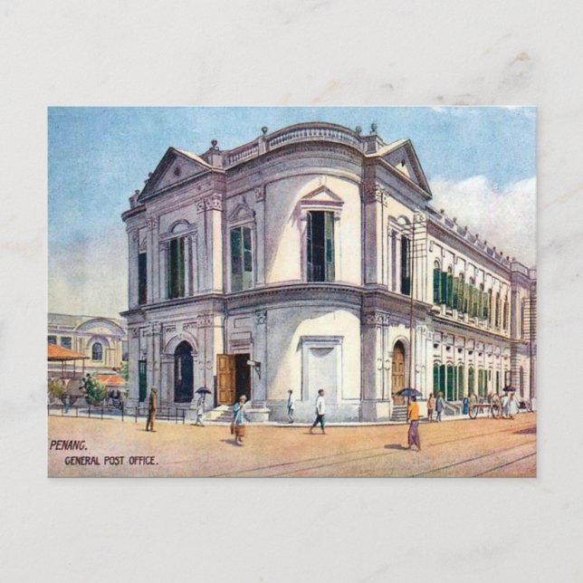 Alte Postkarte - GPO, Penang, Malaysia (Vorderseite)