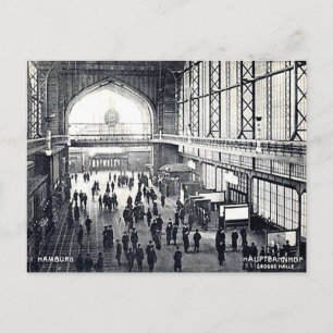 Alte Postkarte - Hamburg, Hauptbahnhof