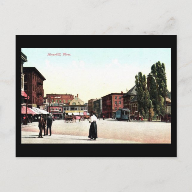 Alte Postkarte - Haverhill, Masse (Vorderseite)