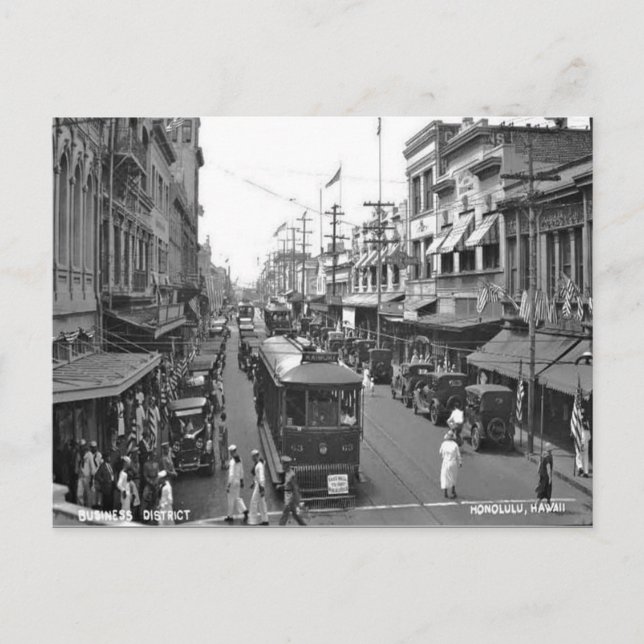 Alte Postkarte - Honolulu, Hawaii (Vorderseite)
