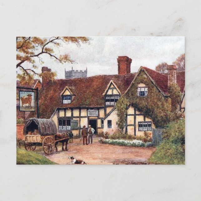 Alte Postkarte - Inkberrow, Worcestershire (Vorderseite)