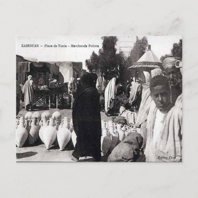 Alte Postkarte - Kairouan, Tunesien (Vorderseite)