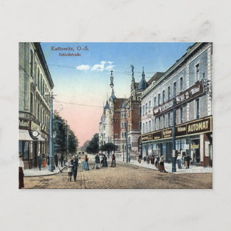 Alte Postkarte - Katowice, Polen