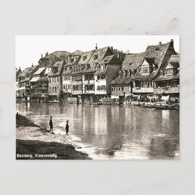 Alte Postkarte - Klein Venedig, Bamberg, Bayern (Vorderseite)