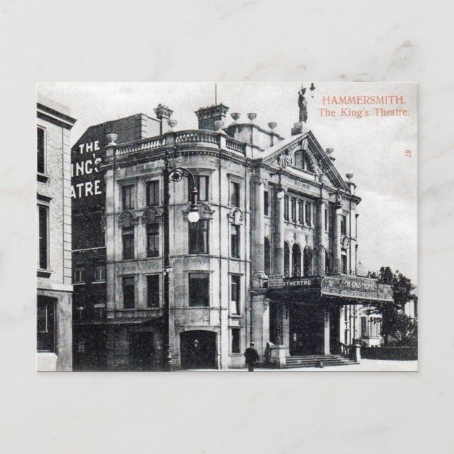 Alte Postkarte - Königstheater, Hammersmith (Vorderseite)
