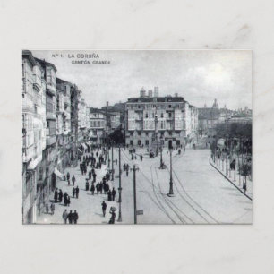 Alte Postkarte - La Coruna, Spanien