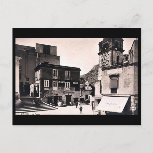 Alte Postkarte - La Piazza, Capri, Italien (Vorderseite)